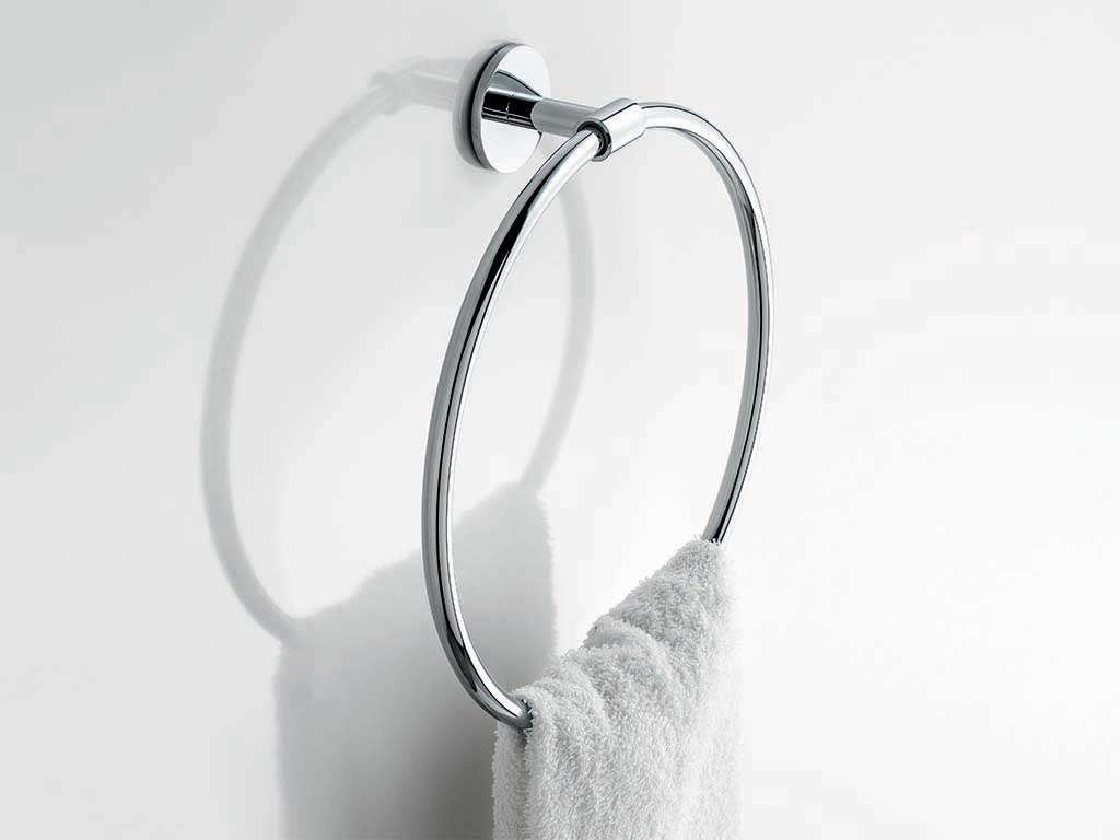 Accessori bagno - Porta salviette a anello in ferro battuto Made Italy