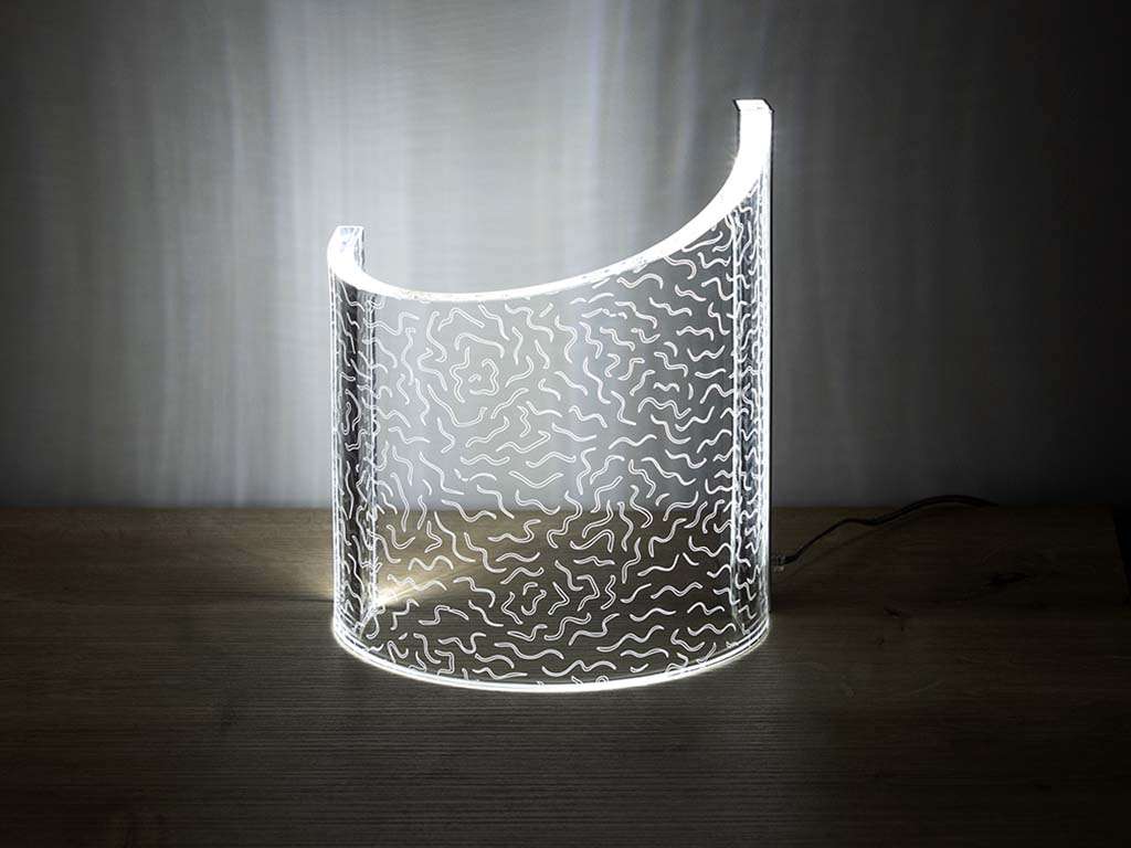 Lampade da comodino plexiglass cristallo moderno 