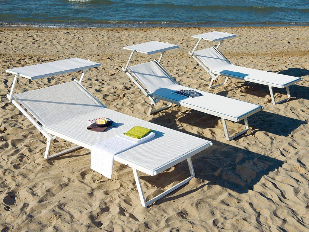 Lettino spiaggia in alluminio VIP XXL