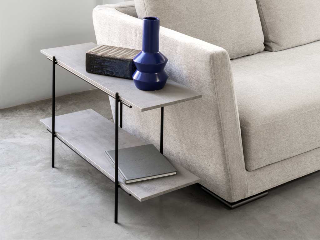 Libreria bassa legno libreria retrodivano Biplano