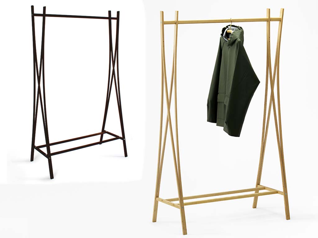 Wooden Clothing Rack With Wooden Shelf 47 OFF