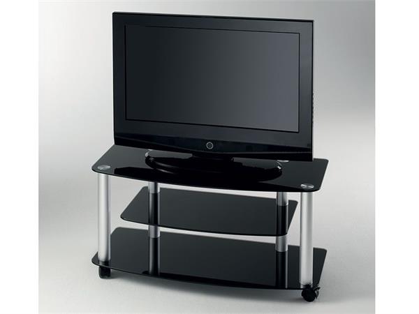 TV glass stand with wheels Millenium