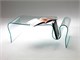 Table basse de salon en verre courbé Dharma in Tables basses