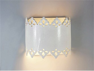 lampe en ceramique crenelee