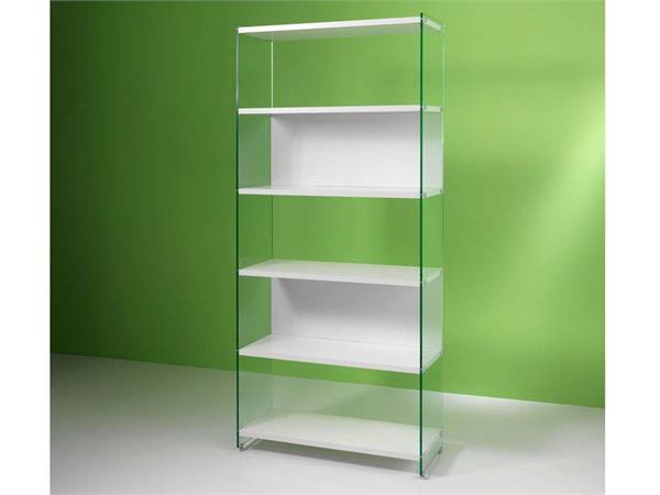 Byblos Glass bookcase of 90 cm