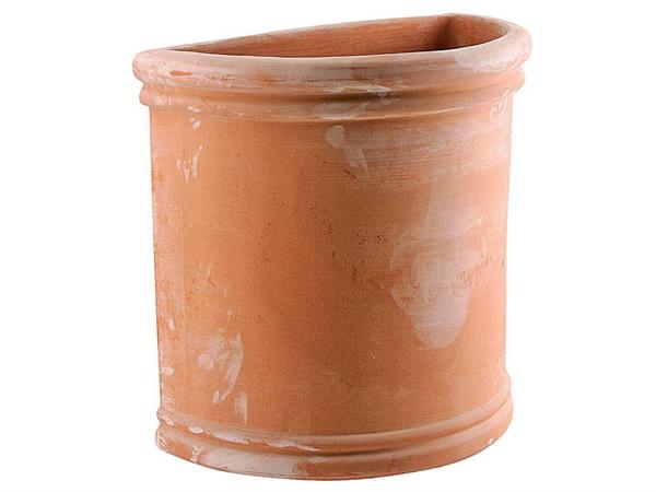 Semicircular smooth high tuscan 056 terracotta pot