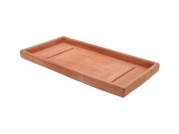 Sottocassetta rettangolare 075 sottovaso in terracotta