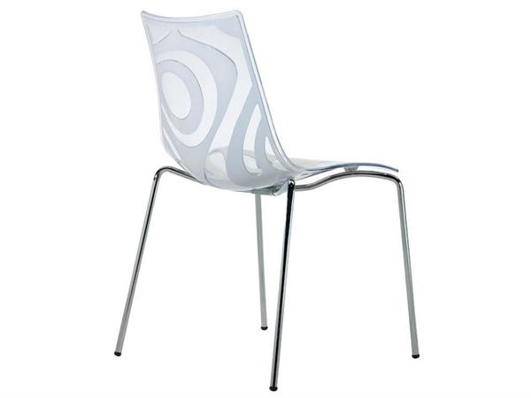 Technopolymer chair with 4 legs Wave 