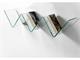 Zig Zag shelf in curved glass in Shelves