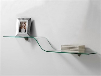 Regal aus gebogenem Glas Wave