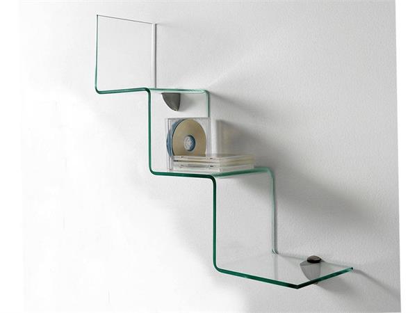 Regal aus gebogenem Glas Skala
