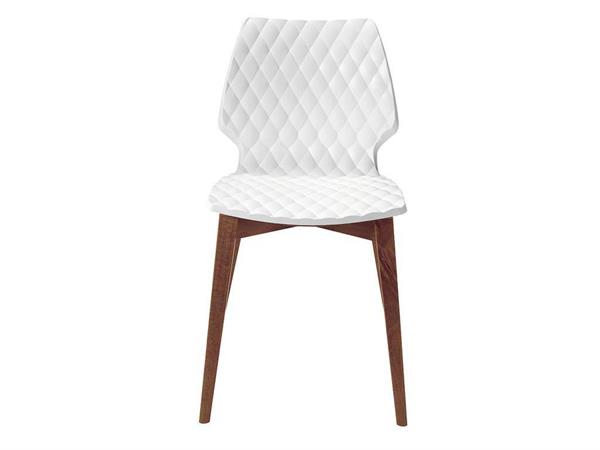 Uni 562 Sedia in polipropilene con gambe in legno 