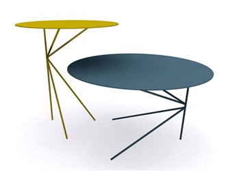 Tavolino rotondo di metallo Twin