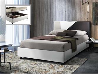 Gepolstertes Doppelbett mit Kopfteil Alya