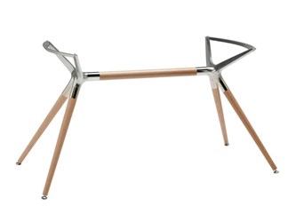 Pied de table en acier et bois Metropolis Natural