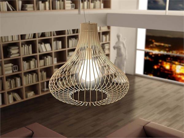 Lampe à suspension avec structure filiforme Titti Oignon