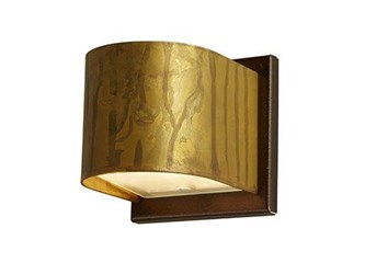Applique lamp in oxidized brass with plate Lola Tonda b