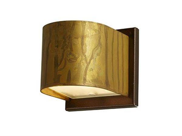 Applique lamp in oxidized brass with plate Lola Tonda B