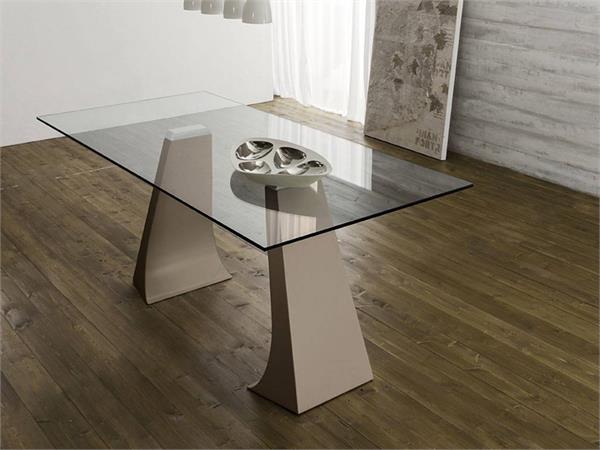 Jump Vetro metal and glass table