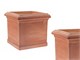 Vaso in terracotta Cubo liscio toscano in Vasi