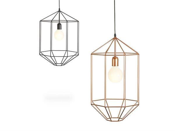 Hanging lamp in steel Lori