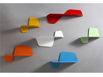 Mensola di metallo colorata Flap