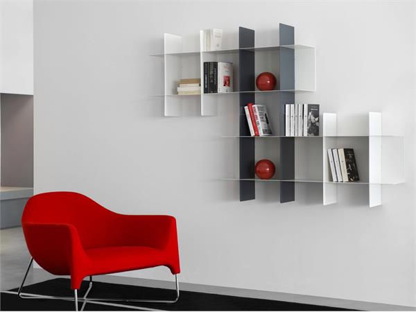 Metal modular bookcase Innesto