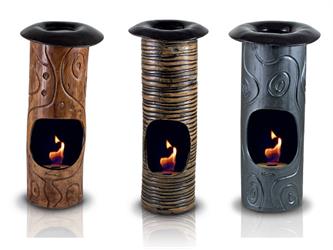 Fireplace in ceramic Tondo