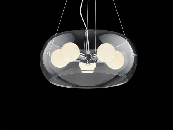AUDI 10 hanging lamp with diffusor in glass