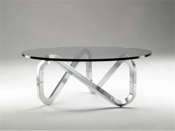 Coffee table with aluminum base Libra