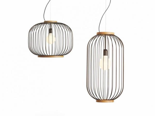 Pendant lamps in steel rod CHAPLIN