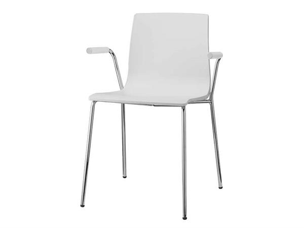 Chair in technopolymer with open armrests ALICE