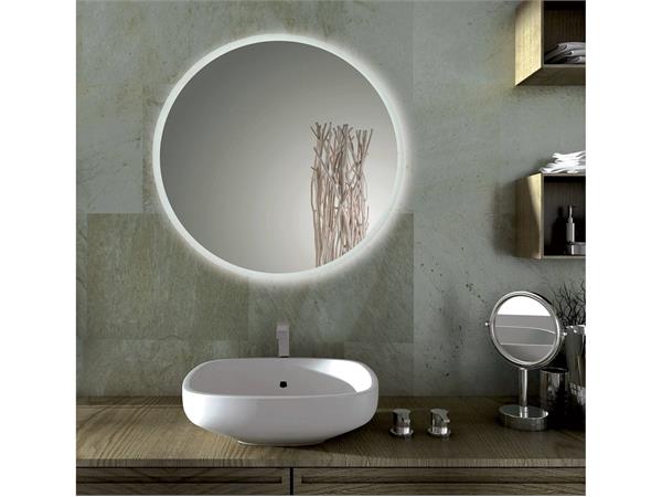 Round bathroom mirror with LED SOLE