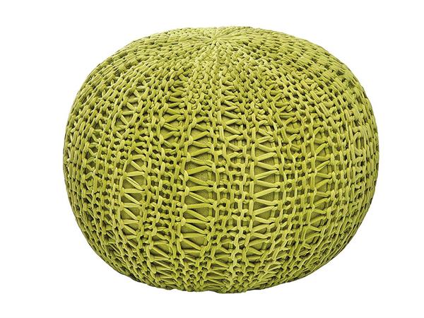 BINGO GREEN pouf intrecciato