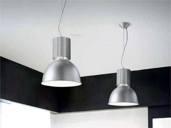 Hangar hanging lamp in metal