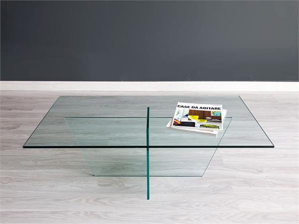 Lord table basse de séjour rectangulaire en verre