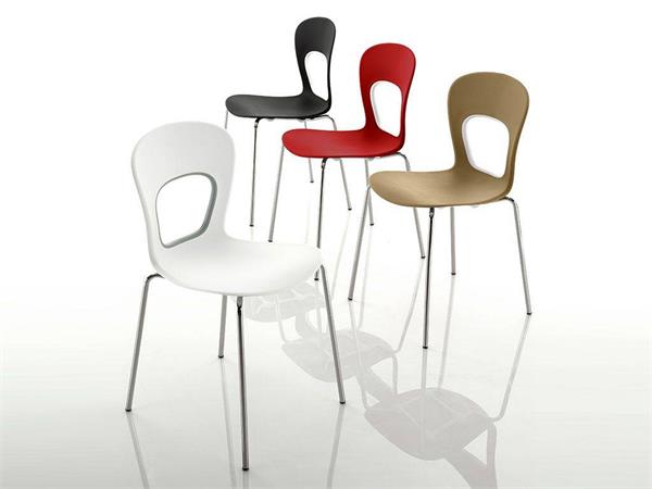 Plastic chair in technopolymer with metal frame BLOG 