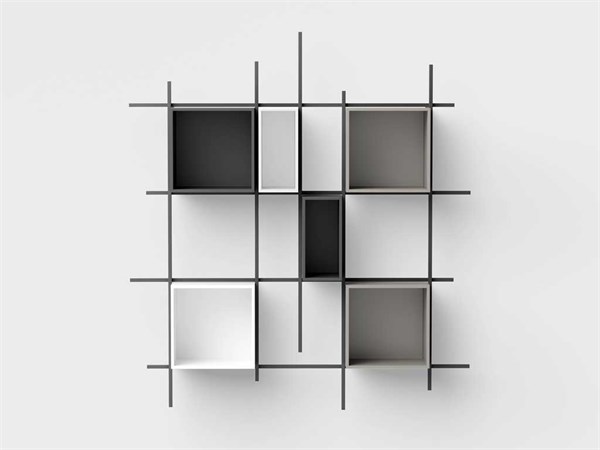 modern wall bookcase Libra 2 legno