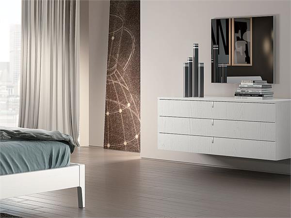 Commode suspendue avec 3 tiroirs Tratto