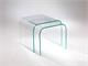 Tischchen aus gebogenem Glas Tunnel Due in Tischchen
