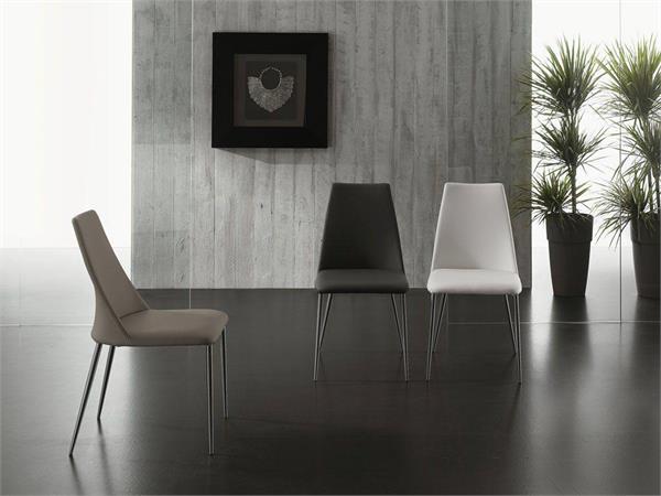 Branch Stuhl aus Stahl und Kunstleder 