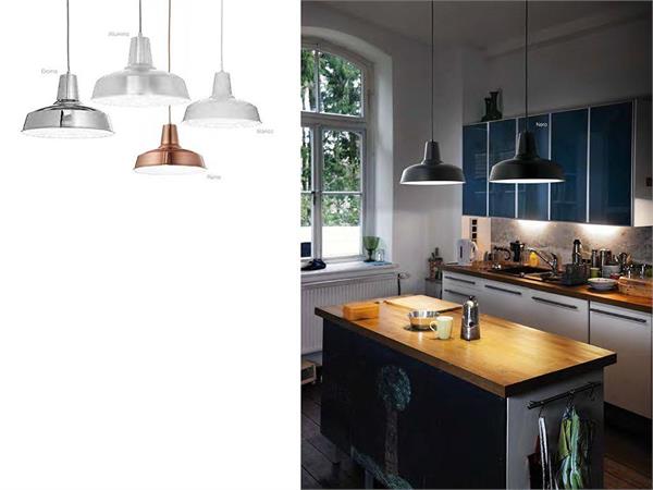 Aufgehängte Lampe aus Aluminium Moby