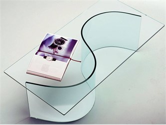 Tischchen aus gebogenem Glas Nirvana