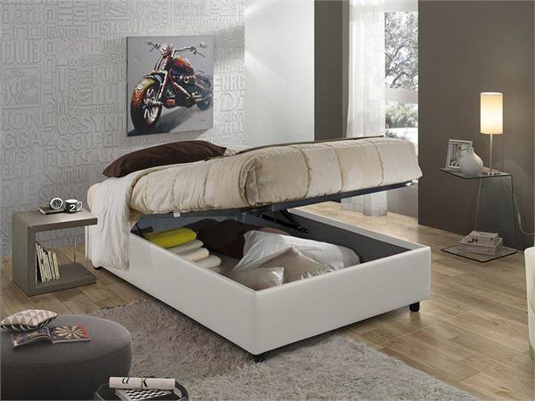 Sommier 120 upholstered bed with container