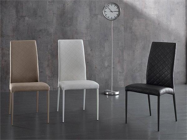 Song upholstered chair in printed leatherette