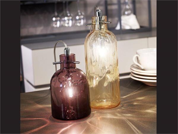 LED Tischlampe aus geblasenem Glas Bossa Nova