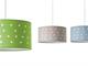 Hanging lamp with colored perforated lampshade Pois in Suspended lamps