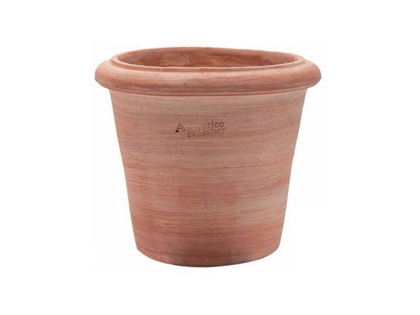 Smooth cylinder Montelupo terracotta pot 