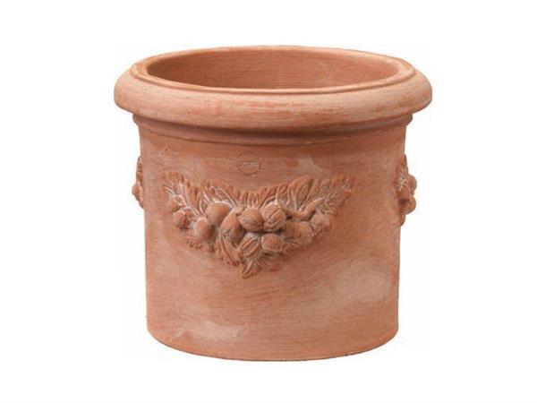 Festooned Cylinder trequanda terracotta pot