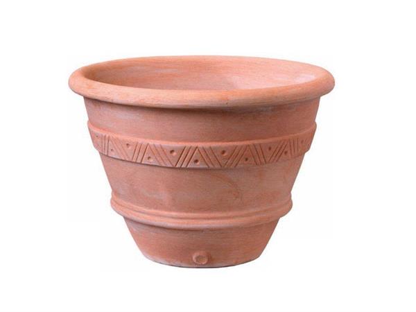 Vaso conca imprunetina toscana in terracotta